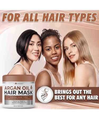 BELLISSO Moroccan Argan Oil Hair Mask - Deep Moisturizing Conditioner for Dry & Damaged Hair - Buy Online on SooperMarket.com
