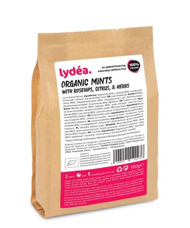 Lydea Organic Mints Rosehips Citrus & Herbs - Loose Leaf Herbal Tea for Relaxation and Stress Relief Naturally Caffeine-free 150g Sachet
