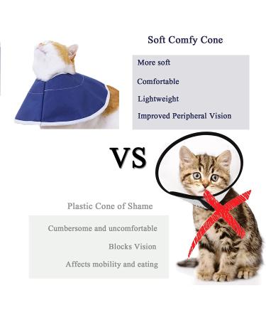 Soft Nonwoven Fabric Cat Cone Collar - Adjustable Recovery Elizabethan Collar for Cats, Kittens, and Puppies - Effective Solution to Stop Licking and Head Scratching - Prevent Infections - Medium Size - Buy Online on SooperMarket.com