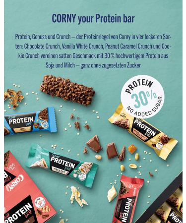 Buy Corny Peanut Caramel Crunch Protein Bars - 30% Protein No Added Sugar Bulk Pack (12x45g) - Ideal for Healthy Snacking & Fitness - Buy Online on SooperMarket.com