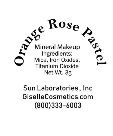 Giselle Cosmetics Organic Mineral Eyeshadow - Orange Rose Pastel | 3g - Buy Online on SooperMarket.com
