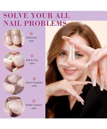 Saviland Clear Coffin Nail Tips- 500Pcs Full Cover Acrylic Press on Nails for Acrylic & Dip Powder Nails - 10 Sizes A-500PCS - Buy Online on SooperMarket.com