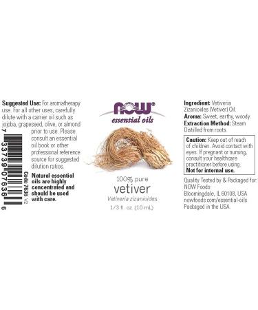 Now Foods 100% Pure Vetiver Essential Oil 13 fl oz - Natural Aromatherapy - Buy Online on SooperMarket.com