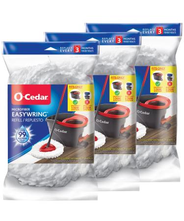 O-Cedar EasyWring Spin Mop Refill, 3 Count Standard EasyWring Refill (3-Pack)