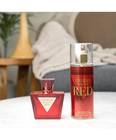 Guess Guess Seductive Red 2.5oz EDT Spray 3.4oz Body Lotion 0.5oz Travel EDT Spray Pouch Women 4 Pc Gift Set - Buy Online on SooperMarket.com