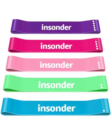 In this side fitness straps 5 Set - Theraband Resistance Bands Set - Resistance tapes gymnastics band fitness band - Strength training equipment - rubber band Sport - Training bands + booty band mixed set