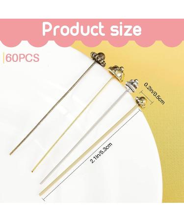 60-Piece Jewelry Flower Beads Ball Needle Set in Clear Box - Classic Style Earring and Bracelet Making Kit in 3 Colors - Buy Online on SooperMarket.com