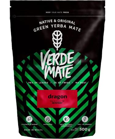 Verde Mate Green Dragon 0.5 kg | Tender yerba mate with dragon fruit flavour | Green and mild | Full of natural caffeine | Yerba Mate tea from Brazil 500 g | Air-dried - Buy Online on SooperMarket.com