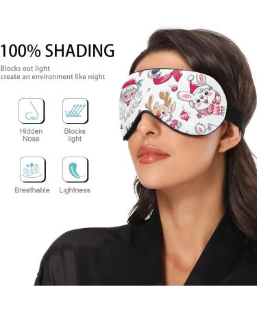 Haskirky Light Blocking Eye Mask - Adjustable for Deep Sleep & Travel - Men and Women - Breathable & Comfortable - Office, Yoga, Meditation - Goodies Bears Reindeer - Buy Online on SooperMarket.com