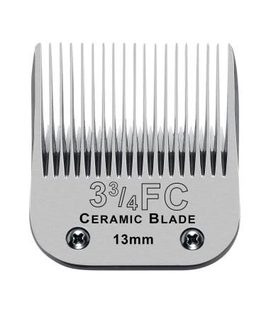 Detachable Pet Dog Grooming Clipper Ceramic Blades Compatible with Andis Size 3-3/4FC Cut Length 1/2"(13mm) Compatible with Oster A5 Wahl KM10 Series Clippers