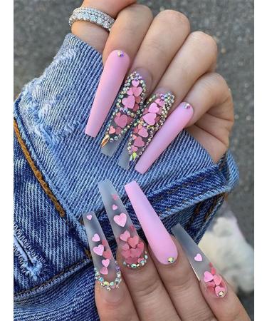 12 Grids Holographic Nail Glitter Set for Acrylic Nails - Butterfly Flower Heart Rabbit Pink Gold Sequins for Valentine's Day Nail Decoration - Buy Online on SooperMarket.com