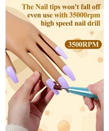 Silicone Practice Hand for Acrylic Nails with 200PCS Nail Tips - Flexible Fake Nail Mannequin Hand for Nail Practice - Buy Online on SooperMarket.com