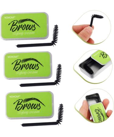 Healeved 3 Sets Natural Mascara Eyebrow Enhancer Gel Makeup Accessory Brow Shaping Soap Eyebrow Soap - Buy Online on SooperMarket.com