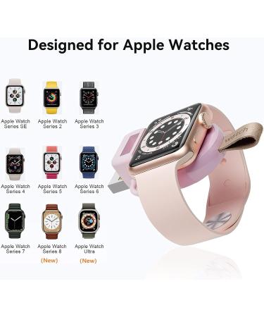 LVFAN Portable Apple Watch Charger - Fast Magnetic USB Wireless Charging for Series 8 7 6 5 4 3 2 1 SE - Ideal for Travel and Car Use (Pink) - Buy Online on SooperMarket.com