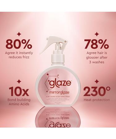 glaze Hair Shine Bundle Glaziplex Super Bond Repair Treatment Color Conditioning Gloss & Mirror 4-in-1 Super Sleek Shine Spray For All Hair Types - Buy Online on SooperMarket.com