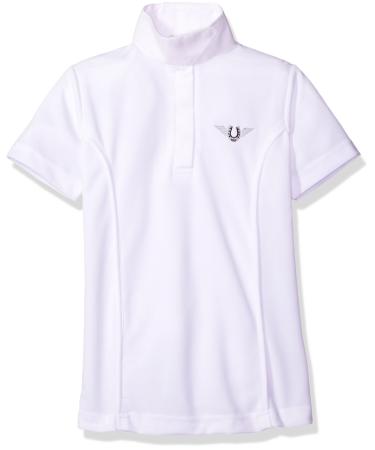TuffRider Girl's Kirby Kwik Dry Short Sleeve Show Shirt US - S / UK - 4/5 White/White