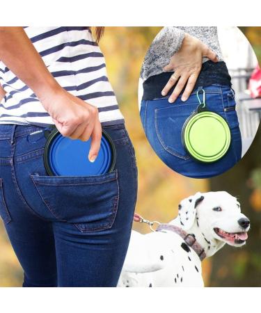 Buy Zuofeng Reisenapf Foldable Dog Water Bowl - Portable Silicone Feeding Set for Cats & Dogs | 3 Colors: Blue Green Red | International Shipping Available - Buy Online on SooperMarket.com
