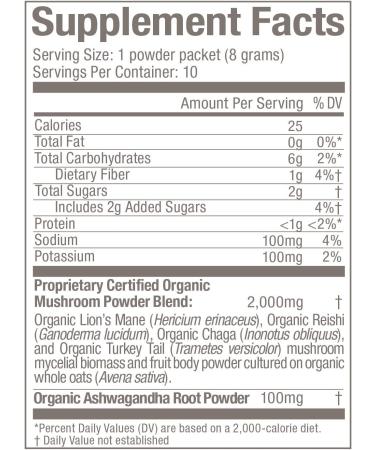 Om Mushrooms Lion's Mane Powder - 100% Organic, 7.05 oz (200 g) - Enhance Cognitive Function - Buy Online on SooperMarket.com