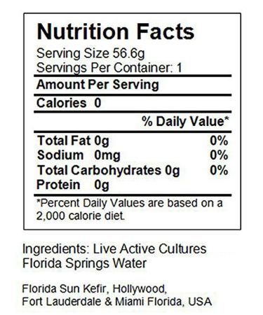 Florida Sun Kefir Generous Portion Cup with 33% More Original Water Kefir Grains | Includes 2 Brewing Bags - Buy Online on SooperMarket.com