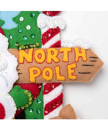 Bucilla Felt Appliqu Christmas Stocking Kit - North Pole Santa - 18 - Shop Now! - Buy Online on SooperMarket.com