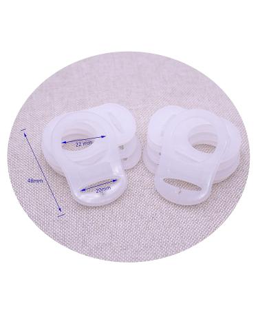 10pcs White Silicone Adapter Rings for Button Style Baby Pacifier Clips - Buy Online on SooperMarket.com