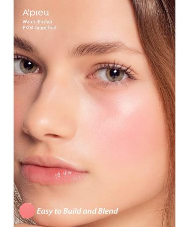 A'PIEU JUICY-PANG WATER BLUSHER (PK04) - Dewey Grapefruit Pearl | Moisturizing & Easy Blending K-Beauty Blusher - Buy Online on SooperMarket.com