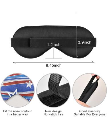 Haskirky Light Blocking Eye Mask - Breathable & Adjustable for Men and Women - Ideal for Travel, Yoga, Meditation - Deep Sleep Goodies - Blue/Red/White - Buy Online on SooperMarket.com