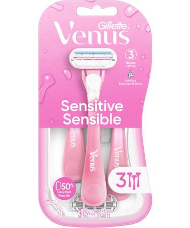 Gillette Venus Sensitive Women's Disposable Razor 3 Count - Buy Online on SooperMarket.com