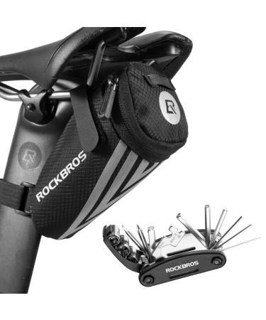 Rockbros Fahhrrad saddlebag + 16 in 1 multifunctional tool Bicycle pocket bicycle seat bag for montainbikes racing bikes ebikes 15 * 6.5 * 5cm