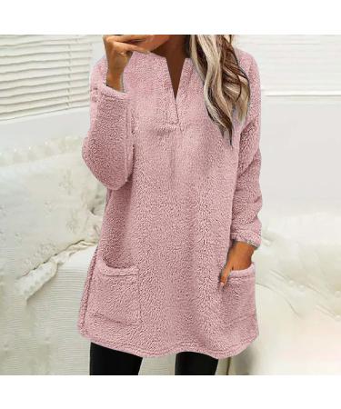 AMhomely Women's Plus Size Double Fleece Hooded Jumper - Pink 3XL - Buy Online on SooperMarket.com