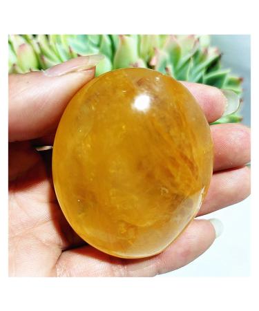 Natural Crystal Rough High Puality Natural Stone Yellow Hematoid Quartz Crystal Palm Home Decoration Meditate and Crystals (Color : 80-90g Size : 1pc) 1pc 80-90g
