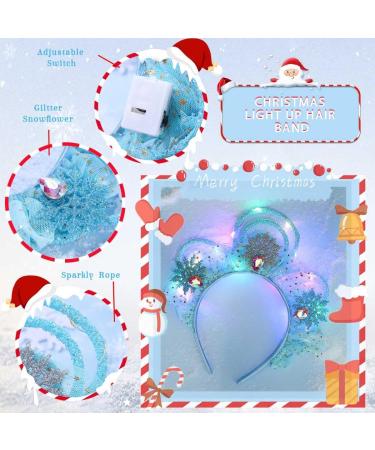 IYOU Sknowflake Headband Blue Light up Hair Hoop Costume Christmas Hair Accessories for Girls - Buy Online on SooperMarket.com