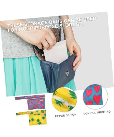 Cabilock Hygiene Bag Set - Period Pad and Tampon Storage Pouch - Portable Makeup and Lip Gloss Organizer - Menstrual Pad and Nursing Cushion Bag - 2 Pack, Assorted Colors - Buy Online on SooperMarket.com