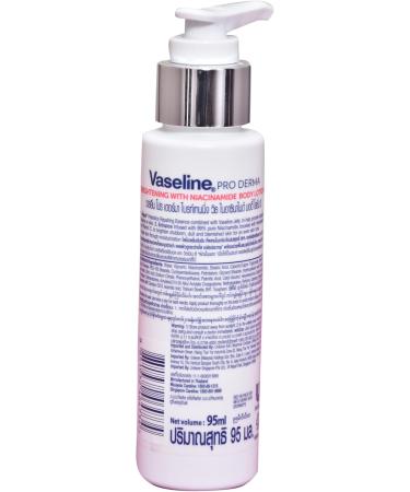 Vaseline Pro Derma Brightening With Niacinamide Body Lotion 3 for Dull & Uneven skin with Niacinamide Hexylresorcinol and Vitamin C 95ML - Buy Online on SooperMarket.com