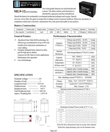 Mighty Max Battery 12V 9Ah SLA - Replacement for Lowrance Universal Portable Fishfinder | International Shipping Available - Buy Online on SooperMarket.com