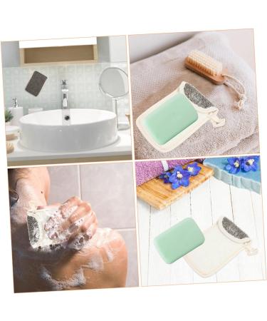 Baluue 4pcs Black Linen Soap Bag Bar Soap Bag Shower Foaming Bag Portable Soap Pouch Bar Soap Pouch Flax - Buy Online on SooperMarket.com