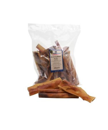 Pet food Schwenner - beef head skin dried for dogs - Dog snacks - dog dental care - 1000g 20cm beef head skin 20 cm 1 kg (1 Pack)