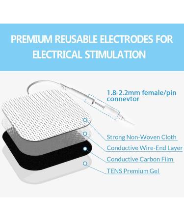 DONECO TENS Unit Pads 2x2 - 48 Pcs Replacement Electrode Patches for Electrotherapy - Buy Online on SooperMarket.com