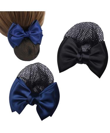 2 pieces Hair node Bowknot Bowknot Hairpange Hair Network Dutt Bowknot Hair Network Elastic Mesh Hair Capping Dutt Cover Bogen Hair Network Network For Nurse Bank Workers Airtwardess