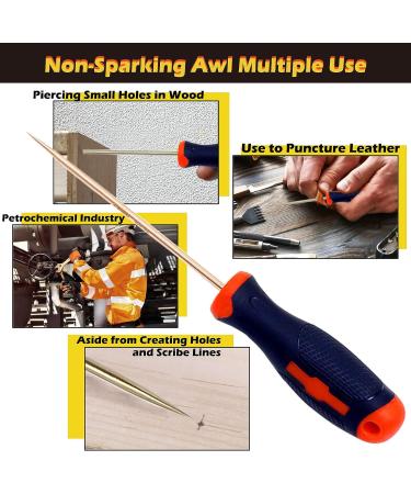 WEDO Non-Sparking Awl - Sewing, Scratch, Leather Punch Tool - DIN Standard Certified - Beryllium Copper - 3mm Diameter - 4 Blade Length - 1pc - Buy Online on SooperMarket.com