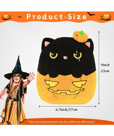 Pumpkin Cat Stuffed Animal Plush Pillow | Halloween Gift for Kids | Soft Hugging Toy for Boys and Girls | Halloween Party Decor - Buy Online on SooperMarket.com
