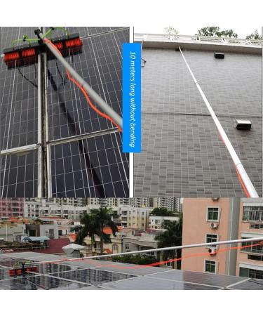 5m-12m Window Cleaning Pole Outdoor Water Fed Telescopic 2 in 1 Brush Squeegee Attachment Professional Extendable Cleaner Conservatory Roof Gutters(50cm Brush 8m pole) 55cm Brush Head 8M/27FT - Buy Online on SooperMarket.com