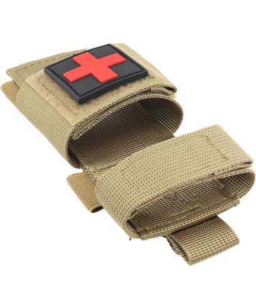 Yoncono Tactical Tourniquet Holder - Portable Military First Aid Storage Bag for Trauma Scissors (Khaki) - Buy Online on SooperMarket.com