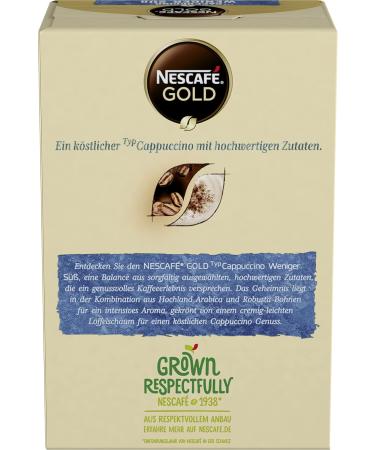 Nescaf Gold Type Cappuccino - Less Sweet Soluble Coffee 10 Sticks (12.5g) - International Shipping Available - Buy Online on SooperMarket.com
