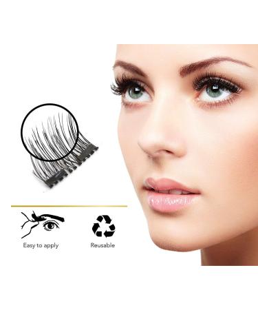 3D Reusable Magnetic Eyelashes - Lightweight, Natural Look, Easy to Wear - No Glue Needed! Includes Tweezers - 1 Count - Buy Online on SooperMarket.com