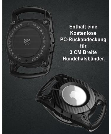 2 Pack Waterproof Airtag Case for Dogs & Cats - OneOnta Airtag Dog Collar Pendant - Black Airtag Holder (2.5cm Width) - Buy Online on SooperMarket.com