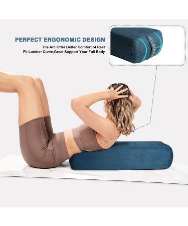 JELS Premium Yoga Bolster Pillow for Restorative & Yin Yoga | Machine Washable & Supportive Meditation Cushion | Sapphire - Buy Online on SooperMarket.com