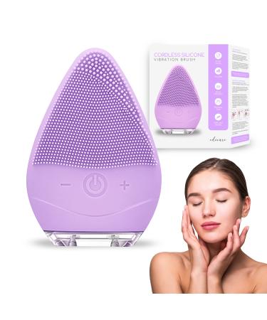 Edicare facial cleaning brush facial care electrical massage device for deep cleaning anti-aging and peeling waterproof (violet) violet 1 piece (1 Pack)