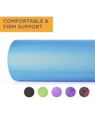 Maximo Fitness 18 x 6 High Density Foam Roller for Trigger Point Massage | Muscle & Back Roller for Yoga, Pilates & Physical Therapy | Blue - Buy Online on SooperMarket.com