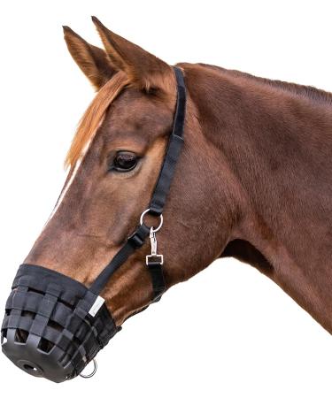 WALDHAUSEN Willow Muzzle Black for Thoroughbreds | Premium International Shipping | Comfortable & Durable Equine Gear - Buy Online on SooperMarket.com